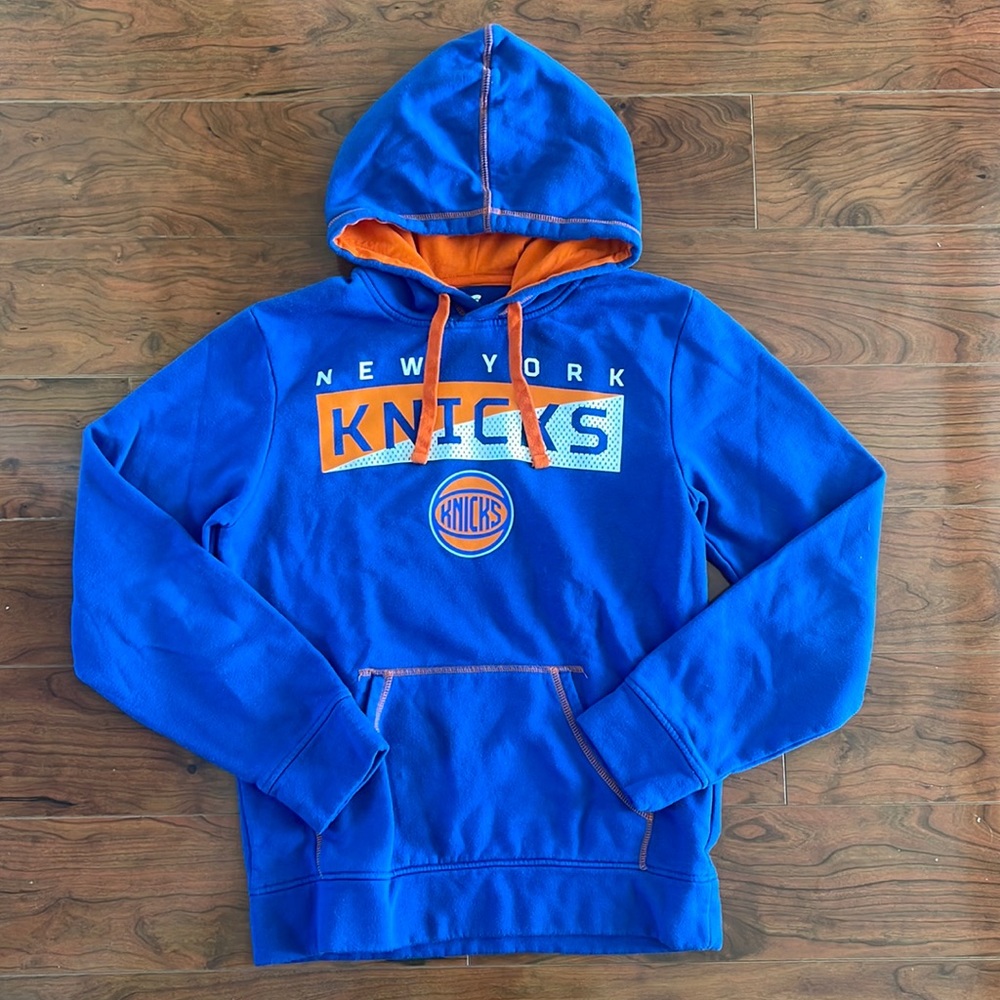 COPY - New York Knicks Basketball Blue and Orange Hoodie Sweatshirt